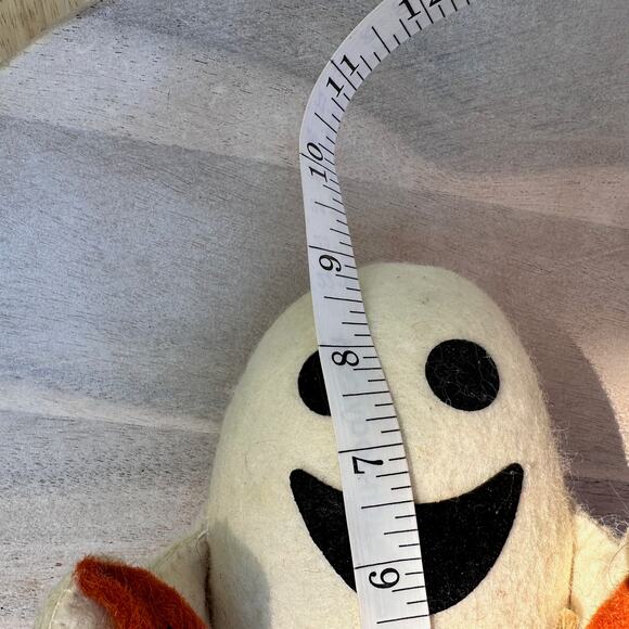 Halloween Smiling Ghost With Boo Banner Weighted Bottom Decoration Doorstop New - Picture 10 of 13